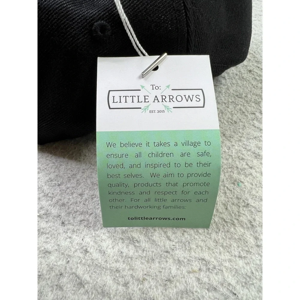 Legacy Hat Cap Snap Back Black Embroidered Box Logo Youth Little Arrows